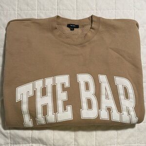 THE- -BAR Varsity Sweatshirt Beige Size L GUC